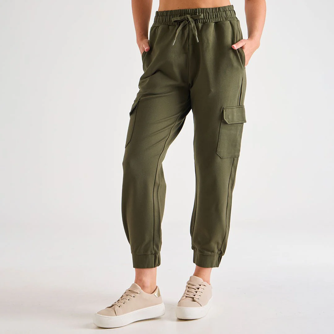 Ladies Ponte Cargo Jogger Joggers